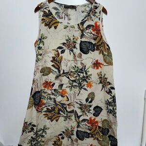 Zanzea Women's Multicolor Tropical 100% Cotton Sleeveless Maxi Dress XXXL NWT